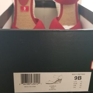 Red canvas espadrilles